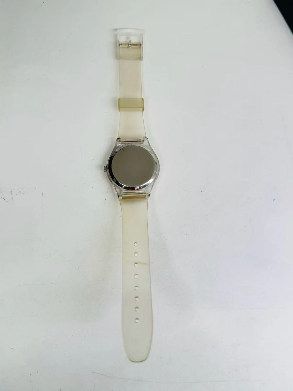 Vintage C.T. Quartz Clear Transparent Watch 36mm Japan Movt New Battery Running